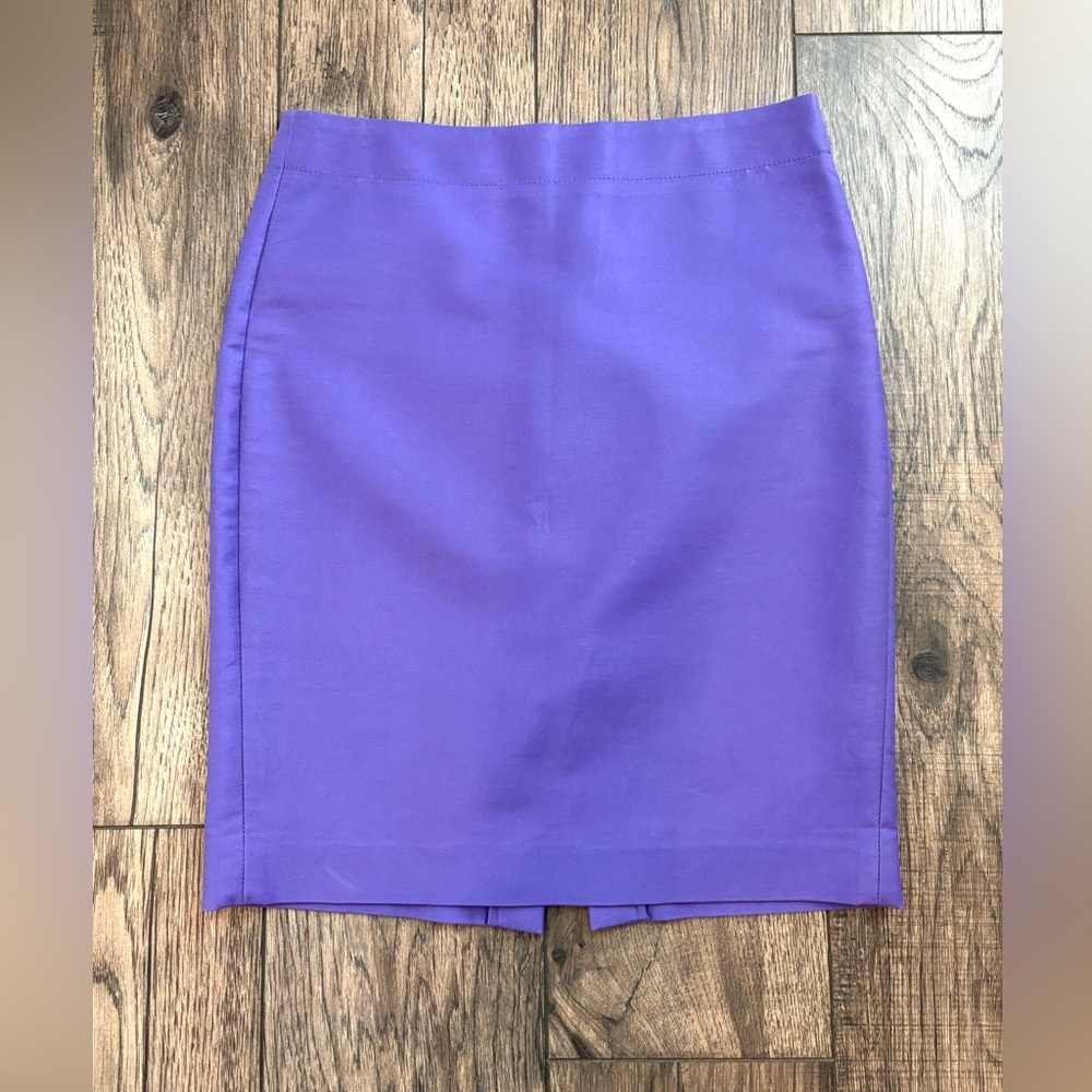 Women’s J.Crew No. 2 Pencil Skirt bright purple Size 6